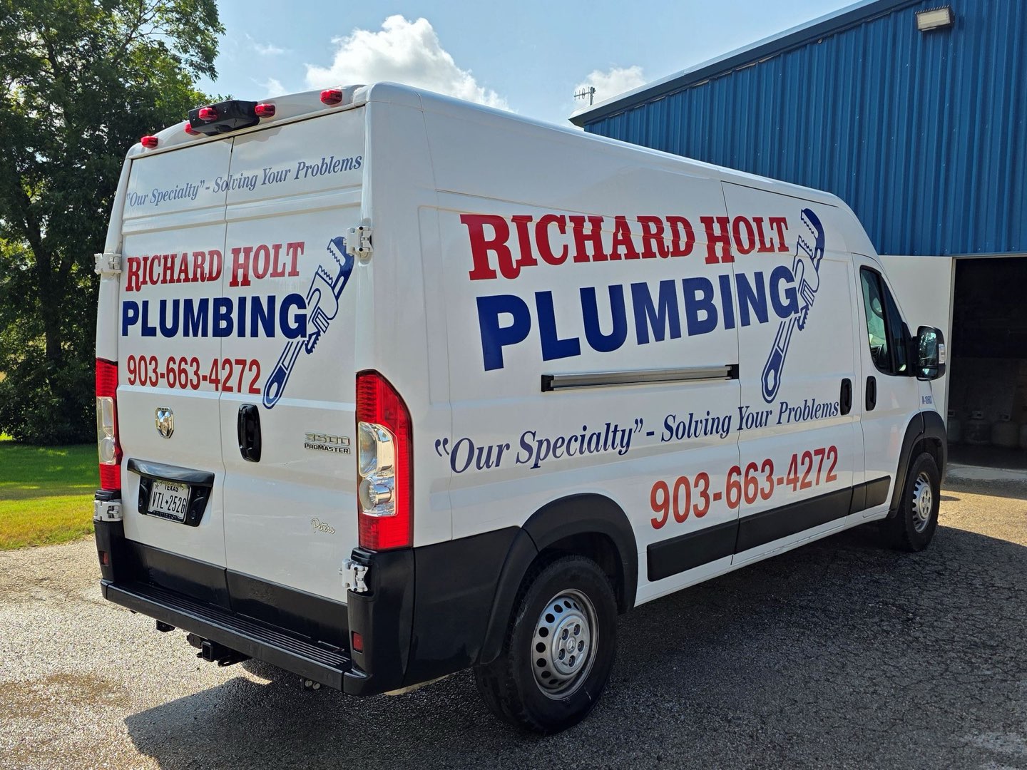 The Richard Holt Plumbing service van
